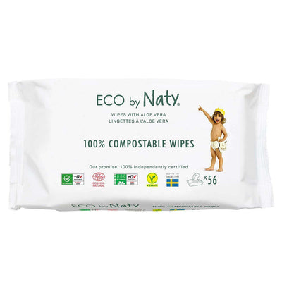 ECO Sensitive Wipes with Aloe - 56 pack | Earthlets.com
